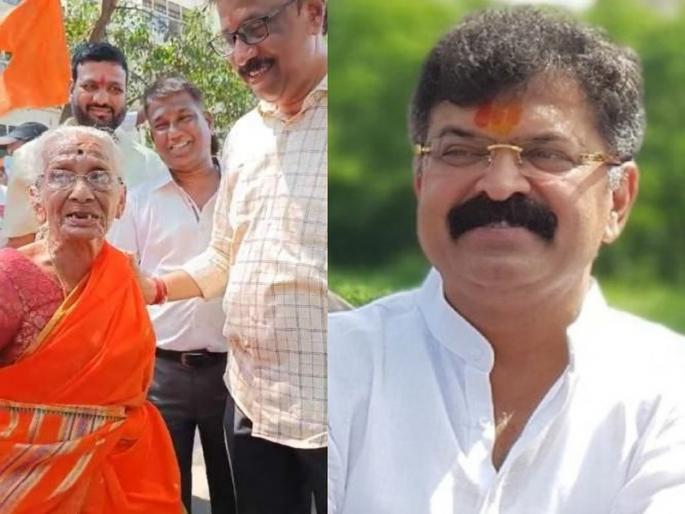 Shiv Sena's Old Worker Chandrabhaga Shinde also won the heart of NCP leader Jitendra Awhad | शिवसेनेच्या आजींनी जितेंद्र आव्हाडांचंही जिंकलं मन; भेटण्यासाठी घरी जाणार असल्याचं केलं ट्विट Shiv Sena's Old Worker Chandrabhaga Shinde also won the heart of NCP leader Jitendra Awhad | शिवसेनेच्या आजींनी जितेंद्र आव्हाडांचंही जिंकलं मन; भेटण्यासाठी घरी जाणार असल्याचं केलं ट्विट