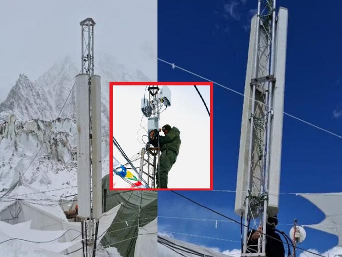 Jio Tower on Siachen Glacier: 5G network comes to the world's highest battlefield; Jio has achieved a great feat | जगातील सर्वात उंच युद्धभूमीवर आले 5G नेटवर्क; Reliance Jio ने केली मोठी कामगिरी Jio Tower on Siachen Glacier: 5G network comes to the world's highest battlefield; Jio has achieved a great feat | जगातील सर्वात उंच युद्धभूमीवर आले 5G नेटवर्क; Reliance Jio ने केली मोठी कामगिरी