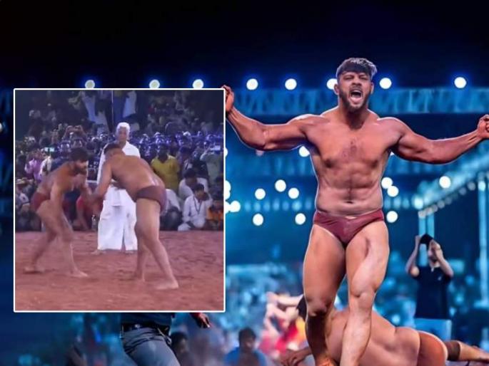 Sikandar Shaikh defeated Bhupendra Singh of Punjab to win the Bhima Kesari tournament held at Solapur   | Sikandar Shaikh: मस्तच! पै. सिकंदर शेखने पंजाबच्या 'भूपेंद्र सिंग'ला दाखवलं अस्मान; 'भीमा'चं मैदान गाजवलं  Sikandar Shaikh defeated Bhupendra Singh of Punjab to win the Bhima Kesari tournament held at Solapur   | Sikandar Shaikh: मस्तच! पै. सिकंदर शेखने पंजाबच्या 'भूपेंद्र सिंग'ला दाखवलं अस्मान; 'भीमा'चं मैदान गाजवलं