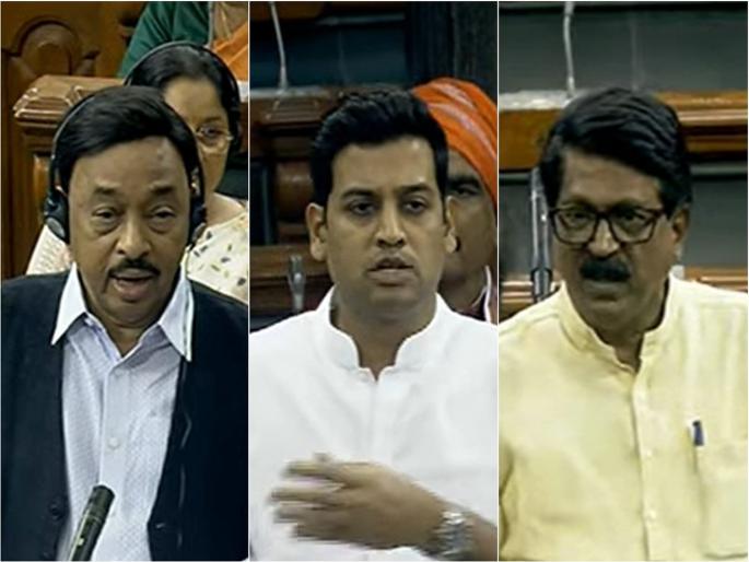 No-confidence motion, Hindutva, Satta and Shiv Sena; 3 MP Shrikant Shinde, Arvind Sawant, Narayan Rane of the state clashed in the Lok Sabha | अविश्वास प्रस्ताव, हिंदुत्व, सत्ता अन् शिवसेना; राज्यातील ३ खासदार लोकसभेत भिडले No-confidence motion, Hindutva, Satta and Shiv Sena; 3 MP Shrikant Shinde, Arvind Sawant, Narayan Rane of the state clashed in the Lok Sabha | अविश्वास प्रस्ताव, हिंदुत्व, सत्ता अन् शिवसेना; राज्यातील ३ खासदार लोकसभेत भिडले
