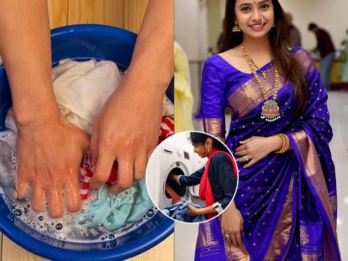 how to wash silk saree at home without losing shine traditional Indian silk saree washing method Diwali saree care | दिवाळीत सिल्कची साडी नेसताय? साडी धुण्यासाठी ४ टिप्स - राहील वर्षानुवर्ष नव्यासारखी, रंगही फिका होणार नाही!