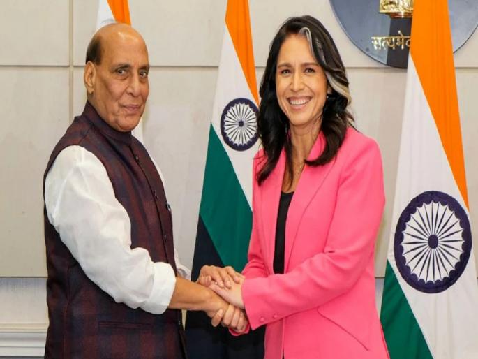 Tulsi Gabbard Meets Rajnath Singh: America should take action against Khalistanis; India's demand | अमेरिकेने खलिस्तानी SFJ संघटनेवर कारवाई करावी; तुलसी गबार्ड यांच्या भेटीत भारताची मागणी
