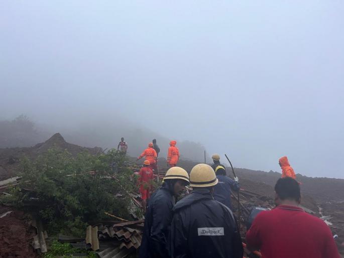 5 dead, 21 injured in Irshalwadi accident; Rescue operations hampered by rain | इर्शाळवाडीच्या दुर्घटनेत ५ मृत्यू, २१ जखमी; पावसामुळे बचाव कार्यात अडथळा 5 dead, 21 injured in Irshalwadi accident; Rescue operations hampered by rain | इर्शाळवाडीच्या दुर्घटनेत ५ मृत्यू, २१ जखमी; पावसामुळे बचाव कार्यात अडथळा