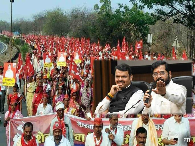 After meeting with CM Eknath Shinde, DCM Devendra Fadnavis, Farmers long march withdrawn, JP Gavit announcement | मोठी बातमी! लाल वादळ शांत झालं; मुंबईत धडकण्यापूर्वीच शेतकऱ्यांचा मोर्चा मागे After meeting with CM Eknath Shinde, DCM Devendra Fadnavis, Farmers long march withdrawn, JP Gavit announcement | मोठी बातमी! लाल वादळ शांत झालं; मुंबईत धडकण्यापूर्वीच शेतकऱ्यांचा मोर्चा मागे