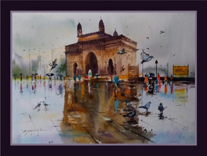 Awaliya of landscape painting, watercolor painting | निसर्गचित्र, जलरंग पेंटिंगचा अवलिया; जलरंगाचा वापर करून काढली ३०० हून अधिक चित्रे Awaliya of landscape painting, watercolor painting | निसर्गचित्र, जलरंग पेंटिंगचा अवलिया; जलरंगाचा वापर करून काढली ३०० हून अधिक चित्रे