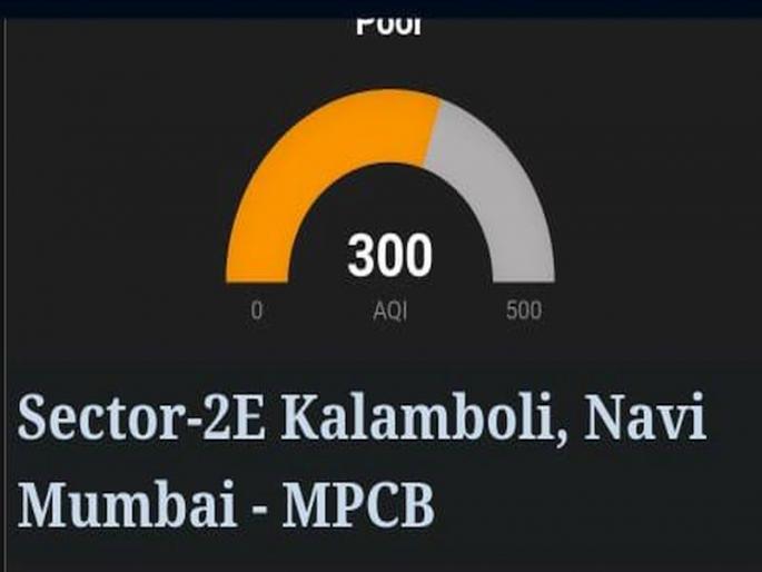The air measuring system installed at Kalamboli showed that the pollution index was above 300 | पनवेलकरांचा श्वास कोंडला; एअर क्वालिटी इंडेक्समध्ये प्रदूषण ३०० पार? The air measuring system installed at Kalamboli showed that the pollution index was above 300 | पनवेलकरांचा श्वास कोंडला; एअर क्वालिटी इंडेक्समध्ये प्रदूषण ३०० पार?