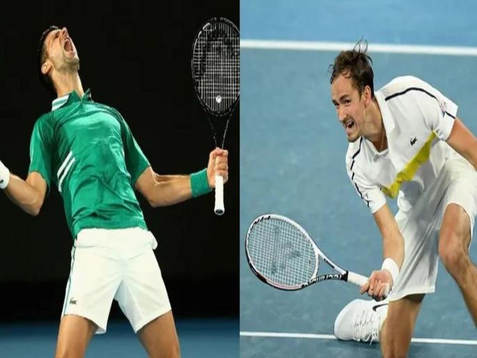 Djokovic - Medvedev looking forward to the title | ऑस्ट्रेलियन ओपन: जोकोविच - मेदवेदेव जेतेपदासाठी उत्सुक; उभय खेळाडूंंदरम्यान अंतिम लढत आज Djokovic - Medvedev looking forward to the title | ऑस्ट्रेलियन ओपन: जोकोविच - मेदवेदेव जेतेपदासाठी उत्सुक; उभय खेळाडूंंदरम्यान अंतिम लढत आज
