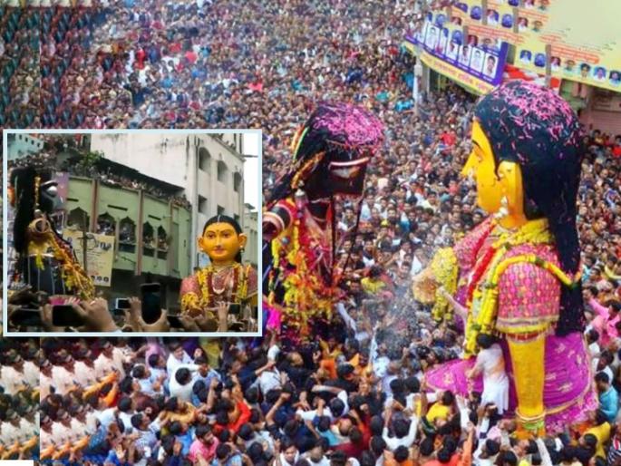 Kali Pili Marbat Processions and Celebrations in Maharashtra’s Nagpur | ईडा पिडा, रोगराई घेऊन जा गे मारबत; मिरवणुकीच्या उत्सवात दिसला राजकीय रंग Kali Pili Marbat Processions and Celebrations in Maharashtra’s Nagpur | ईडा पिडा, रोगराई घेऊन जा गे मारबत; मिरवणुकीच्या उत्सवात दिसला राजकीय रंग