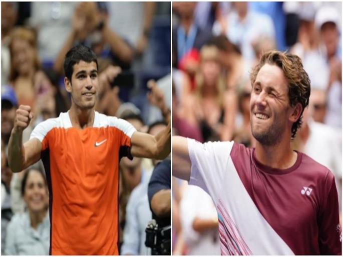 US Open gets new champion; Final fight between Casper Rudd and Carlos Alcaraz | यूएस ओपनला मिळणार नवा चॅम्पियन; कॅस्पर रुड- कार्लोस अल्काराज यांच्यात अंतिम लढत US Open gets new champion; Final fight between Casper Rudd and Carlos Alcaraz | यूएस ओपनला मिळणार नवा चॅम्पियन; कॅस्पर रुड- कार्लोस अल्काराज यांच्यात अंतिम लढत