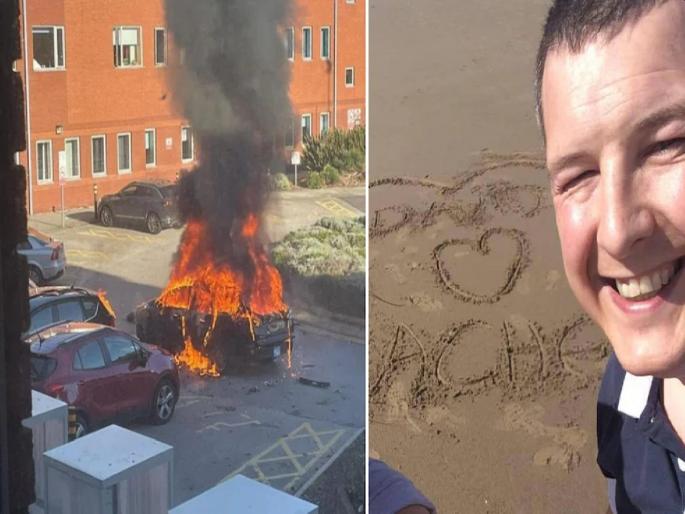 Taxi driver 'locked suicide bomber in car' moments before Liverpool hospital explosion | सुसाईड बॉम्बरला गाडीत लॉक करुन टॅक्सीचालकानं उडी मारली, तितक्याच ब्लास्ट झाला, मग..