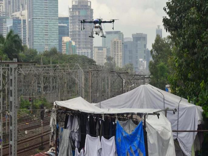 Drone spraying of pesticides in Dhobighat area; Unique venture of Mumbai Municipal Corporation | धोबीघाट परिसरात ड्रोनद्वारे कीटकनाशक फवारणी; मुंबई महापालिकेचा अनोखा उपक्रम Drone spraying of pesticides in Dhobighat area; Unique venture of Mumbai Municipal Corporation | धोबीघाट परिसरात ड्रोनद्वारे कीटकनाशक फवारणी; मुंबई महापालिकेचा अनोखा उपक्रम