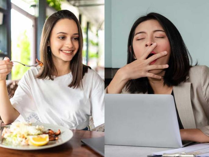 Why do I feel sleepy after eating rice or roti Is it normal to feel sleepy after lunch in India Reasons for sleepiness after lunch meal Post lunch drowsiness causes and remedies | दुपारी भात-चपाती खाल्ल्यावर डोळे मिटतात? हा आळस नाहीच, ३ गंभीर चुका अन् शरीराचे होते कायमचे नुकसान Why do I feel sleepy after eating rice or roti Is it normal to feel sleepy after lunch in India Reasons for sleepiness after lunch meal Post lunch drowsiness causes and remedies | दुपारी भात-चपाती खाल्ल्यावर डोळे मिटतात? हा आळस नाहीच, ३ गंभीर चुका अन् शरीराचे होते कायमचे नुकसान