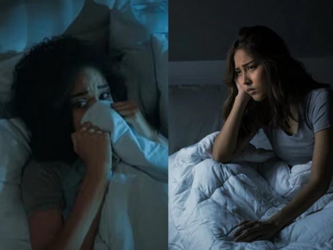 Are you afraid to even close your eyes while sleeping at night? Here's the simple reason for feeling so scared.. | रात्री झोपताना डोळे बंद करायचीही भीती वाटते, धडधडतं? पाहा इतकी भीती वाटण्याचं साधं कारण.. Are you afraid to even close your eyes while sleeping at night? Here's the simple reason for feeling so scared.. | रात्री झोपताना डोळे बंद करायचीही भीती वाटते, धडधडतं? पाहा इतकी भीती वाटण्याचं साधं कारण..
