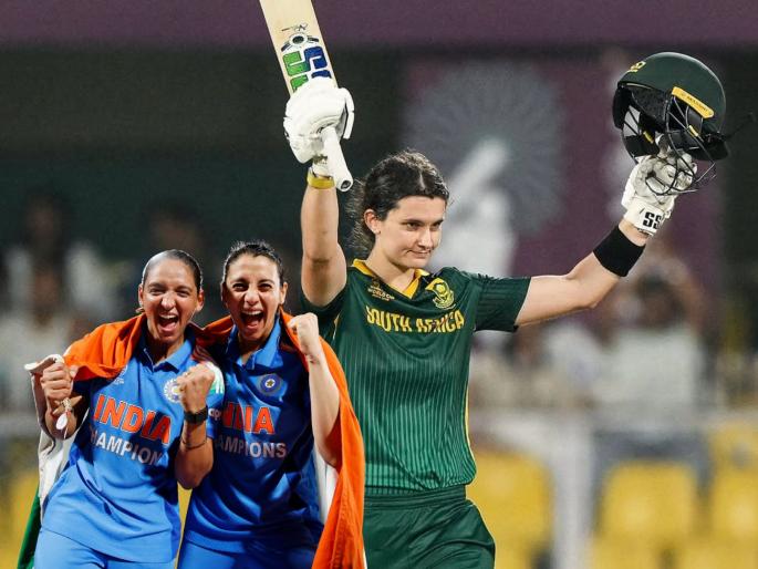 ICC Rankings Smriti Mandhana Loses Number One Spot Laura Wolvaard Top In Latest Rankings After India vs South Africa Womens ODI World Cup 2025 Final | ICC Rankings : हातात विश्वचषकाचा 'दागिना'; पण जाता जाता लॉरानं 'वनडे क्वीन’ स्मृतीचा मुकूट हिसकावला!