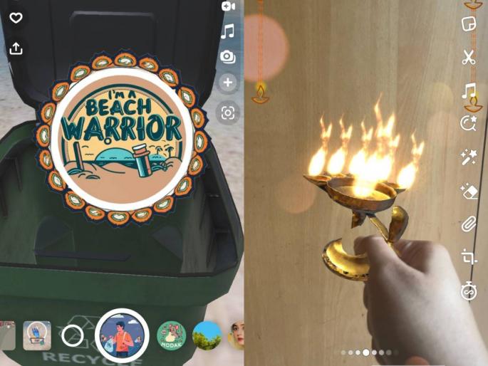 Snapchat brings Ganapati Bappa Special 3 lenses where users will get festive look and feel | 'बाप्पा स्पेशल' ३ लेन्सेस, स्नॅपचॅट युजर्सना मिळेल सणासुदीचा 'लूक अँड फिल' Snapchat brings Ganapati Bappa Special 3 lenses where users will get festive look and feel | 'बाप्पा स्पेशल' ३ लेन्सेस, स्नॅपचॅट युजर्सना मिळेल सणासुदीचा 'लूक अँड फिल'