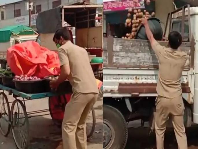 Video: The Son took action against the mother who broke the rules of Lockdown in Ahmadnagar Pathardi | Video: कर्तव्यनिष्ठेला सलाम! नियम मोडणाऱ्या भाजीविक्रेत्या आईवरच मुलानं केली कारवाई Video: The Son took action against the mother who broke the rules of Lockdown in Ahmadnagar Pathardi | Video: कर्तव्यनिष्ठेला सलाम! नियम मोडणाऱ्या भाजीविक्रेत्या आईवरच मुलानं केली कारवाई