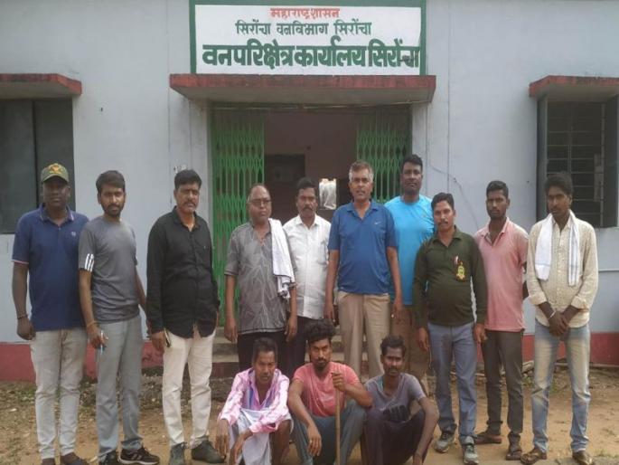 The forest department team nabbed the three who had gone to hunt wild animals in gadchiroli | शिकारी खुद यहां शिकार हो गया...; विद्युतप्रवाह सोडून करणार होते वन्यजीवाची शिकार The forest department team nabbed the three who had gone to hunt wild animals in gadchiroli | शिकारी खुद यहां शिकार हो गया...; विद्युतप्रवाह सोडून करणार होते वन्यजीवाची शिकार