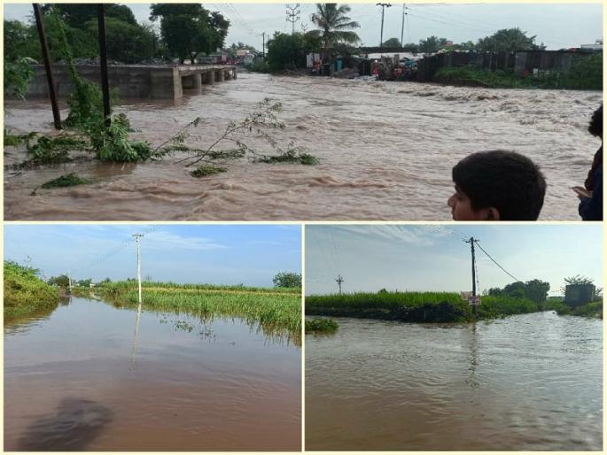 Heavy batting of rain in Neera-Someshwarnagar area; Bridge washed away, Nagar-Satara traffic stopped...! | नीरा-सोमेश्वरनगर परिसरात पावसाची जोरदार बॅटींग; पूल वाहून गेल्याने नगर-सातारा वाहतूक ठप्प Heavy batting of rain in Neera-Someshwarnagar area; Bridge washed away, Nagar-Satara traffic stopped...! | नीरा-सोमेश्वरनगर परिसरात पावसाची जोरदार बॅटींग; पूल वाहून गेल्याने नगर-सातारा वाहतूक ठप्प
