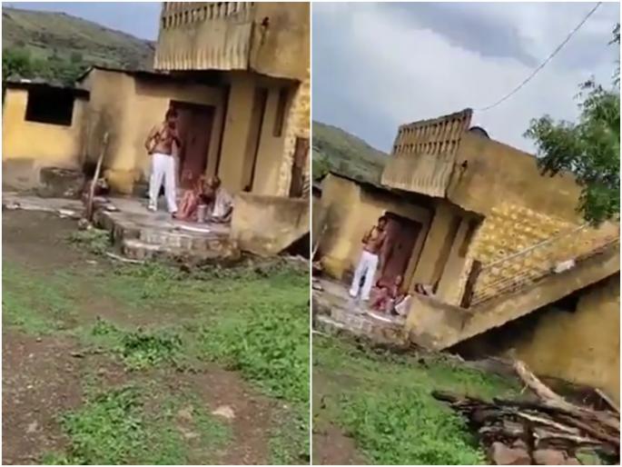 maharashtra beed son beating parents people taking video social media mother died father in comma | मनोरुग्ण मुलाची जन्मदात्यांना अमानुष मारहाण; आईचा मृत्यू, वडील कोमात maharashtra beed son beating parents people taking video social media mother died father in comma | मनोरुग्ण मुलाची जन्मदात्यांना अमानुष मारहाण; आईचा मृत्यू, वडील कोमात