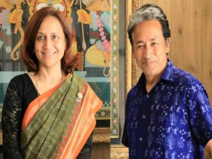 Since 4 years ago what did Sonam Wangchuk's wife Geetanjali Wangchuk say about his Pakistan connection? | '४ वर्षांपूर्वीपासून...', सोनम वांगचुकच्या पाकिस्तान कनेक्शनवर त्याची पत्नी गीतांजली वांगचुक काय म्हणाल्या? Since 4 years ago what did Sonam Wangchuk's wife Geetanjali Wangchuk say about his Pakistan connection? | '४ वर्षांपूर्वीपासून...', सोनम वांगचुकच्या पाकिस्तान कनेक्शनवर त्याची पत्नी गीतांजली वांगचुक काय म्हणाल्या?