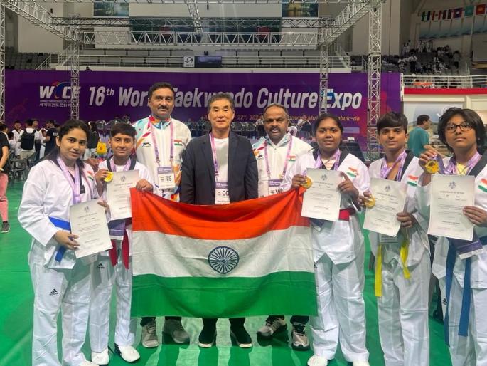 success of panvel players in the world taekwondo championship held in south korea | दक्षिण कोरिया येथे झालेल्या जागतिक तायक्वांडो स्पर्धेत पनवेलच्या खेळाडूंचे यश success of panvel players in the world taekwondo championship held in south korea | दक्षिण कोरिया येथे झालेल्या जागतिक तायक्वांडो स्पर्धेत पनवेलच्या खेळाडूंचे यश