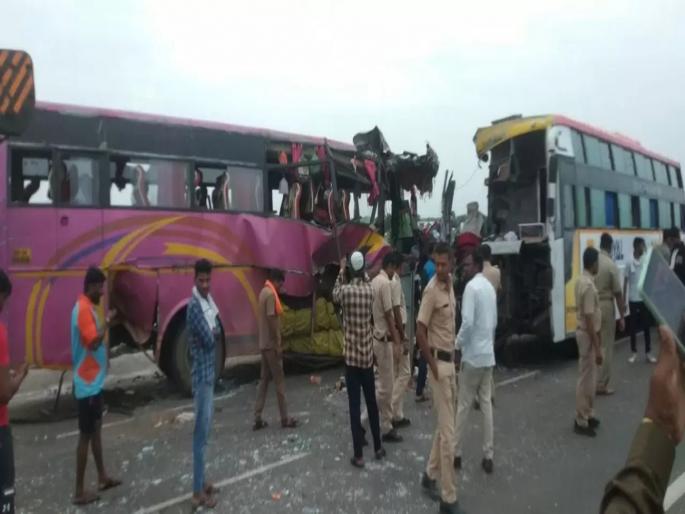 Buldhana Bus accident victims identified; Bus owner, driver from Hingoli including six people | बस अपघातातील मृतांची ओळख पटली; हिंगोलीतील बसमालक, चालकासह सहा जणांचा समावेश Buldhana Bus accident victims identified; Bus owner, driver from Hingoli including six people | बस अपघातातील मृतांची ओळख पटली; हिंगोलीतील बसमालक, चालकासह सहा जणांचा समावेश