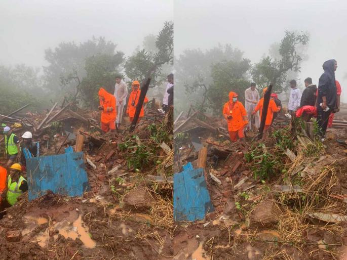 Red alert in Raigad, system ready; Rescue work in Irshalwadi continues even in heavy rain | रायगडात रेड अलर्ट, यंत्रणा सज्ज; इर्शाळवाडीतील बचाव कार्य भरपावसातही सुरू Red alert in Raigad, system ready; Rescue work in Irshalwadi continues even in heavy rain | रायगडात रेड अलर्ट, यंत्रणा सज्ज; इर्शाळवाडीतील बचाव कार्य भरपावसातही सुरू