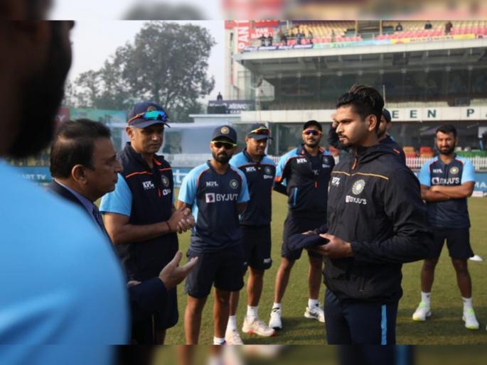 IND vs NZ, 1st Test Live Updates : Shreyas Iyer gets his maiden Test cap from Sunil Gavaskar, India won the toss and decided to bat first | IND vs NZ, 1st Test Live Updates : श्रेयस अय्यरचे कसोटी पदार्पण, अजिंक्य रहाणेनं जिंकली नाणेफेक; जाणून घ्या काय निर्णय घेतला अन् कशी आहे प्लेइंग इलेव्हन