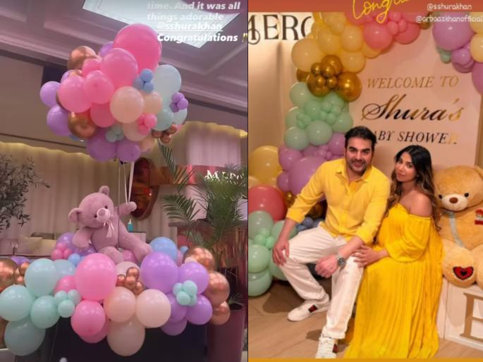sshura khan baby shower nia sharma shared glimpses where many tv stars also attended it along with khan family | बेबी खान लवकरच येणार, शूराचं पार पडलं डोहाळजेवण; सलमानसह टीव्ही कलाकारांची हजेरी