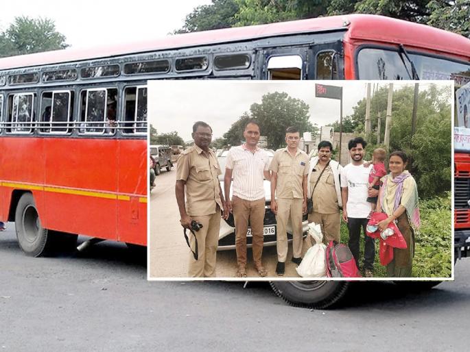 Driver lost consciousness due to dizziness; conductor ran and applied hand brakes, saving 35 passengers | चक्कर आल्याने चालकाने मान टाकली; वाहकाने धाव घेऊन हाताने दाबले ब्रेक, ३५ प्रवासी बचावले Driver lost consciousness due to dizziness; conductor ran and applied hand brakes, saving 35 passengers | चक्कर आल्याने चालकाने मान टाकली; वाहकाने धाव घेऊन हाताने दाबले ब्रेक, ३५ प्रवासी बचावले