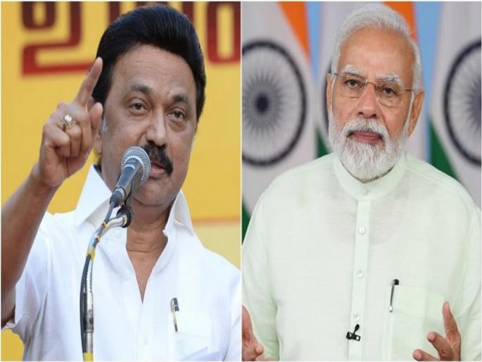'When you sign in English, where does the pride of Tamil language go?', PM Modi targets CM Stalin | 'इंग्रजीत स्वाक्षरी करता, तेव्हा कुठे जातो भाषेचा अभिमान?', पीएम मोदींचा सीएम स्टॅलिनवर निशाणा 'When you sign in English, where does the pride of Tamil language go?', PM Modi targets CM Stalin | 'इंग्रजीत स्वाक्षरी करता, तेव्हा कुठे जातो भाषेचा अभिमान?', पीएम मोदींचा सीएम स्टॅलिनवर निशाणा