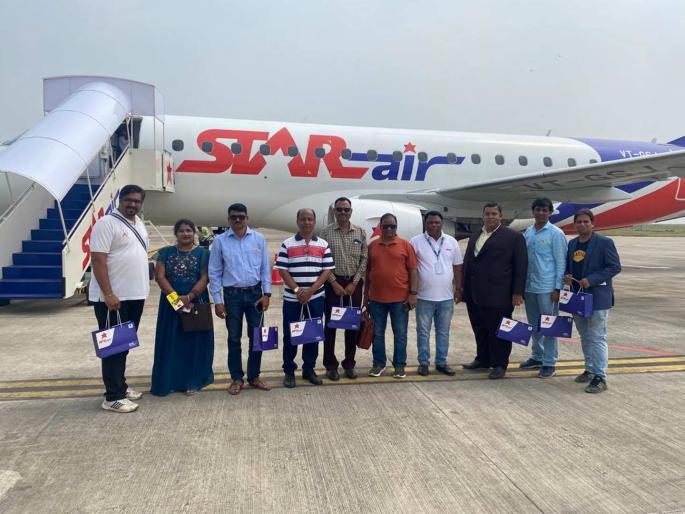 "Mumbai-Kolhapur-Mumbai" flight service started on the occasion of Ghatasthana | घटस्थापनेच्या मुहूर्तावर ‘‘मुंबई-कोल्हापूर-मुंबई’ विमानसेवा सुरु "Mumbai-Kolhapur-Mumbai" flight service started on the occasion of Ghatasthana | घटस्थापनेच्या मुहूर्तावर ‘‘मुंबई-कोल्हापूर-मुंबई’ विमानसेवा सुरु