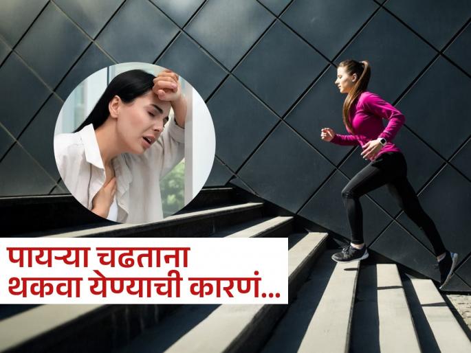 Feeling breathless after climbing stairs just one floor can indicate poor internal health | लठ्ठ नसतानाही पायऱ्या चढताना धाप लागते, श्वास फुलतो? वाचा तब्येतीची गडबड नेमकी काय..