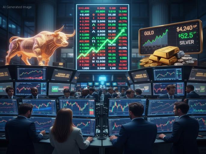 Stock market starts with a bang Sensex rises by 300 points Nifty above 25400 buying in private bank shares | शेअर बाजाराची धमाकेदार सुरुवात, सेन्सेक्स ३०० अंकांनी वधारला; Nifty २५,४०० च्या वर, खासगी बँकांच्या शेअर्समध्ये खरेदी