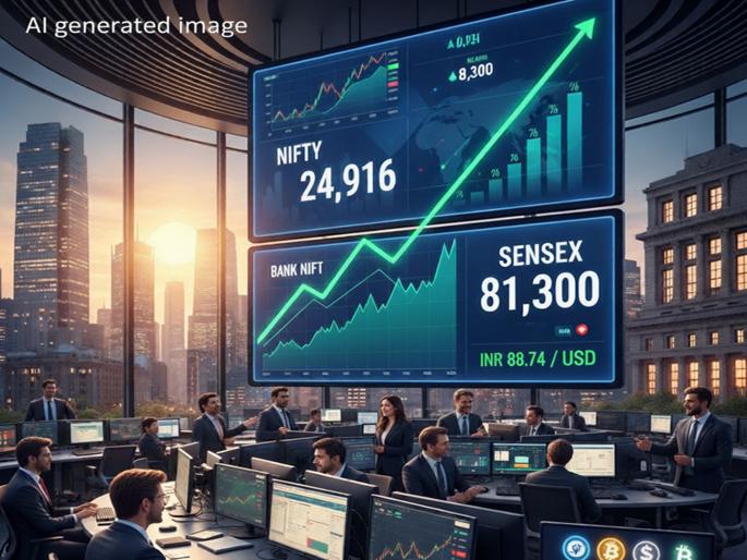 Stock market today starts with a bullish start Nifty above 24910 Big rise in government bank shares | Share Market Today: शेअर बाजाराची तेजीसह सुरुवात, Nifty २४,९१० च्या वर; सरकारी बँकांच्या शेअर्समध्ये मोठी तेजी