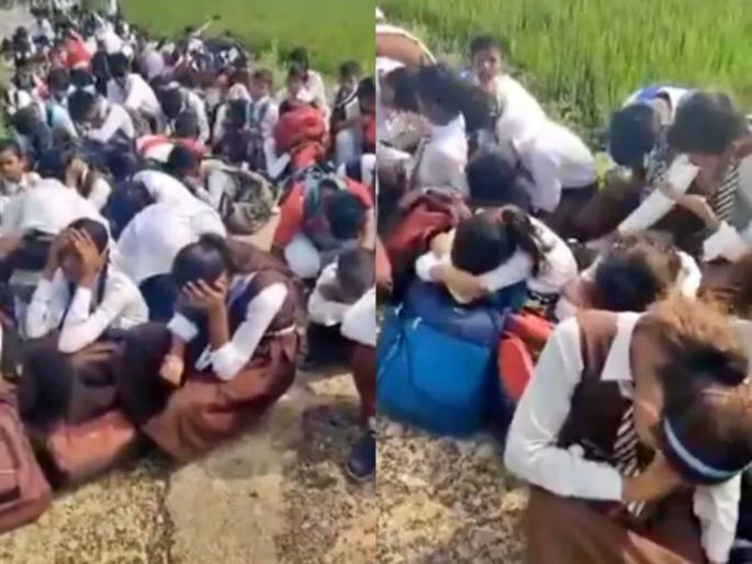 siddharthnagar school viral video students vs principal forces kids to sit sun for fees | Video - संतापजनक! फी न भरल्याची तालिबानी शिक्षा; शाळेतून काढून टाकलं, उन्हात बसवलं अन्... siddharthnagar school viral video students vs principal forces kids to sit sun for fees | Video - संतापजनक! फी न भरल्याची तालिबानी शिक्षा; शाळेतून काढून टाकलं, उन्हात बसवलं अन्...