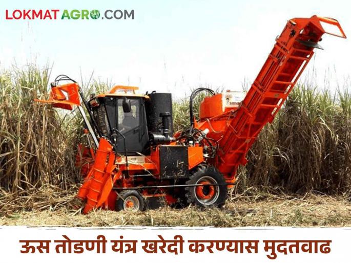 Sugarcane Harvester; Extension of time limit for procurement of sugarcane harvester under National Agricultural Development Scheme | Sugarcane Harvester Scheme: अनुदानावर ऊस तोडणी यंत्र खरेदी करा बिनधास्त, योजनेची मुदत वाढवली Sugarcane Harvester; Extension of time limit for procurement of sugarcane harvester under National Agricultural Development Scheme | Sugarcane Harvester Scheme: अनुदानावर ऊस तोडणी यंत्र खरेदी करा बिनधास्त, योजनेची मुदत वाढवली