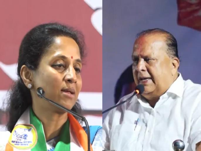 Supriya Sule criticizes minister Hasan Mushrif at a gathering of citizens of Kagal, Gadhinglaj, Uttur assembly constituencies in Pimpri Chinchwad | ज्यांच्या ताटात जेवलो त्यांचे ऋण विसरायचे नसतात, सुप्रिया सुळे यांचा मंत्री मुश्रीफ यांना टोला  Supriya Sule criticizes minister Hasan Mushrif at a gathering of citizens of Kagal, Gadhinglaj, Uttur assembly constituencies in Pimpri Chinchwad | ज्यांच्या ताटात जेवलो त्यांचे ऋण विसरायचे नसतात, सुप्रिया सुळे यांचा मंत्री मुश्रीफ यांना टोला