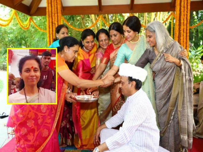 Ajit pawar did not come for Rakshabandhan, will he come for Diwali? Supriya said from outside the temple of the goddess in Baramati... | दादा रक्षाबंधनाला आला नाही, दिवाळीला तरी येणार का? सुप्रियांनी बारामतीतील देवीच्या मंदिराबाहेरून सांगितले... Ajit pawar did not come for Rakshabandhan, will he come for Diwali? Supriya said from outside the temple of the goddess in Baramati... | दादा रक्षाबंधनाला आला नाही, दिवाळीला तरी येणार का? सुप्रियांनी बारामतीतील देवीच्या मंदिराबाहेरून सांगितले...