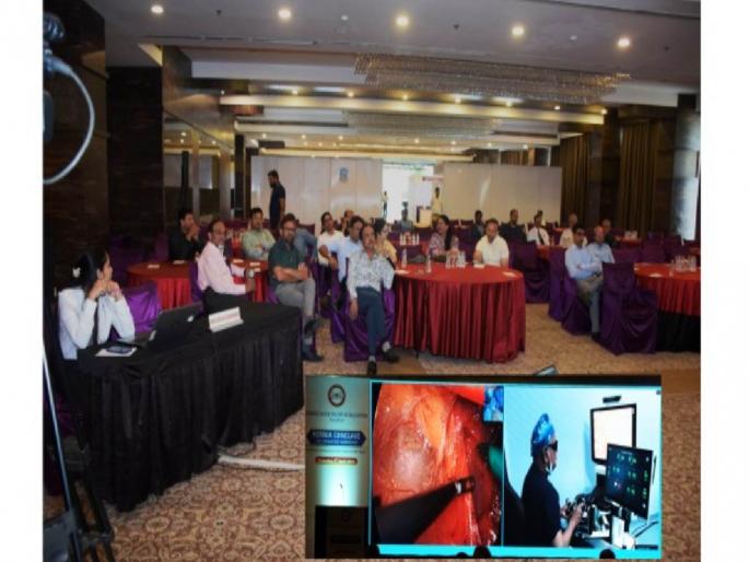 live broadcast of robotic surgery on hernia for the first time medical initiative in nagpur | पहिल्यांदाच हर्नियावर रोबोटीक सर्जरीचे थेट प्रक्षेपण; मेडिकलचा पुढाकार  live broadcast of robotic surgery on hernia for the first time medical initiative in nagpur | पहिल्यांदाच हर्नियावर रोबोटीक सर्जरीचे थेट प्रक्षेपण; मेडिकलचा पुढाकार