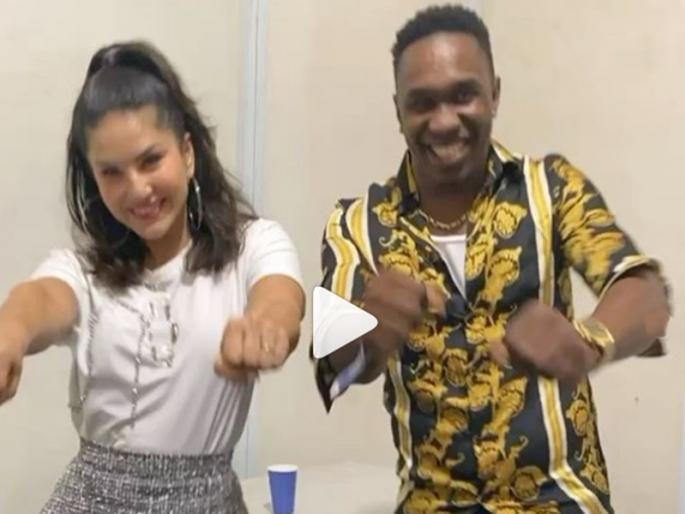 Sunny Leone performs 'Zingat' dance with Dwayne Bravo, watch video ... | सनी लिओनीने केला ड्वेन ब्राव्होबरोबर 'झिंगाट' डान्स, पाहा व्हिडिओ...