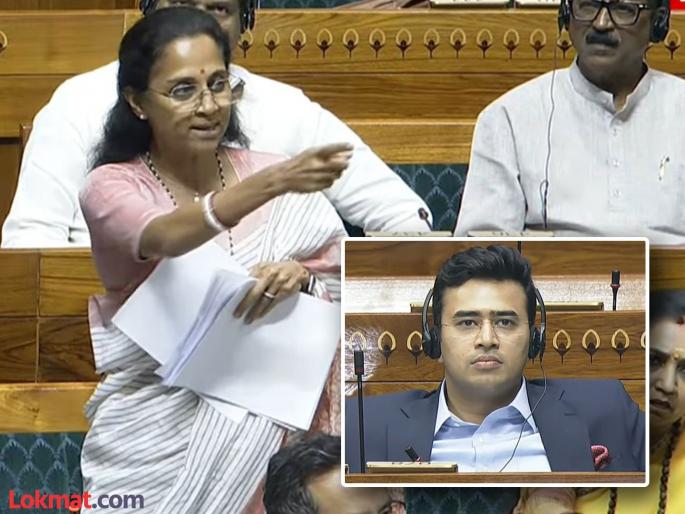 Supriya Sule got angry at Tejasvi Surya during the discussion on Operation Sindoor | 'नवीन लोक येतात आणि चुकीचा इतिहास सांगतात'; अंधभक्त म्हणत सुप्रिया सुळे भाजप खासदारावर भडकल्या Supriya Sule got angry at Tejasvi Surya during the discussion on Operation Sindoor | 'नवीन लोक येतात आणि चुकीचा इतिहास सांगतात'; अंधभक्त म्हणत सुप्रिया सुळे भाजप खासदारावर भडकल्या