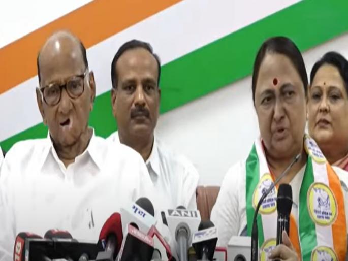Suryakanta Patil is emotional while returning to sharad Pawars NCP | वाट चुकलेल्या कोकराला पुन्हा जवळ घेतलं; पवारांच्या राष्ट्रवादीत घरवापसी करताना सूर्यकांता पाटील भावुक Suryakanta Patil is emotional while returning to sharad Pawars NCP | वाट चुकलेल्या कोकराला पुन्हा जवळ घेतलं; पवारांच्या राष्ट्रवादीत घरवापसी करताना सूर्यकांता पाटील भावुक