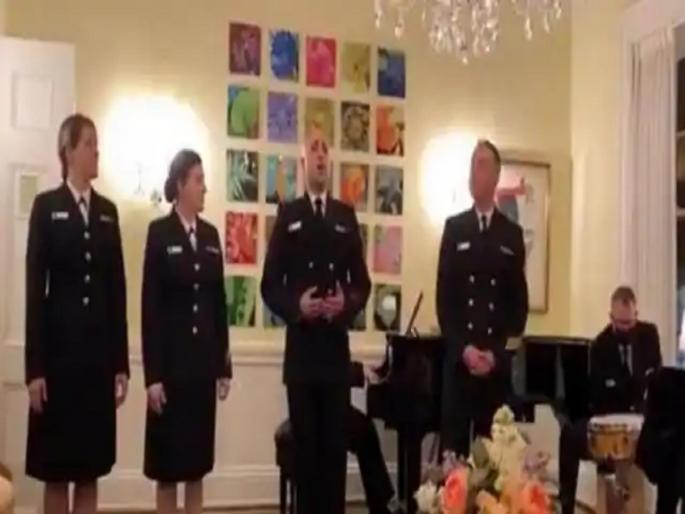 US Navy members sing popular AR Rehman song from bollywood movie Swades movie Watch | जेव्हा US Navy म्हणते, 'ये जो देश है तेरा... स्वदेस है मेरा...'; गाण्याची Social Media वर चर्चा US Navy members sing popular AR Rehman song from bollywood movie Swades movie Watch | जेव्हा US Navy म्हणते, 'ये जो देश है तेरा... स्वदेस है मेरा...'; गाण्याची Social Media वर चर्चा