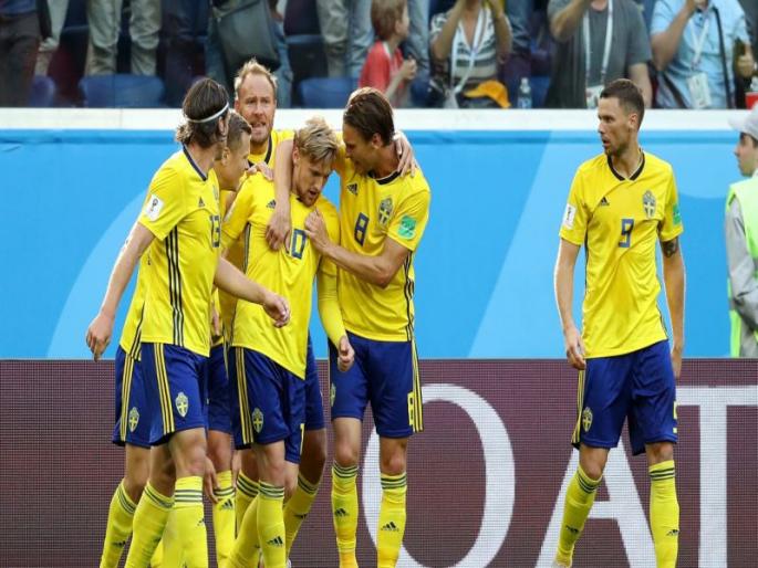 FIFA Football World Cup 2018: In the Swedish quarterfinals, defeating Switzerland | FIFA Football World Cup 2018 : स्वित्झर्लंडवर मात करत स्वीडन उपांत्यपूर्व फेरीत FIFA Football World Cup 2018: In the Swedish quarterfinals, defeating Switzerland | FIFA Football World Cup 2018 : स्वित्झर्लंडवर मात करत स्वीडन उपांत्यपूर्व फेरीत