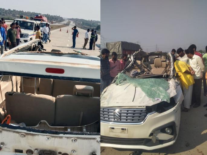 Samruddhi Mahamarg Accident: names of the dead people in the accident declared, barve And Borude Family of Sambhajinagar hudco colony | Samruddhi Mahamarg Accident: बर्वे-बोरुडे कुटुंबावर दु:खाचा डोंगर; अर्टिगा तीन-चारवेळा उलटली, समृद्धी महामार्गावरील अपघातात मृतांची नावे... Samruddhi Mahamarg Accident: names of the dead people in the accident declared, barve And Borude Family of Sambhajinagar hudco colony | Samruddhi Mahamarg Accident: बर्वे-बोरुडे कुटुंबावर दु:खाचा डोंगर; अर्टिगा तीन-चारवेळा उलटली, समृद्धी महामार्गावरील अपघातात मृतांची नावे...