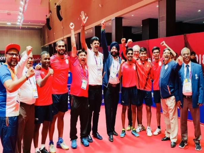 Asian Games 2018: Historical Medal of Table Tennis Team | Asian Games 2018: टेबल टेनिस संघाचे ऐतिहासिक पदक Asian Games 2018: Historical Medal of Table Tennis Team | Asian Games 2018: टेबल टेनिस संघाचे ऐतिहासिक पदक
