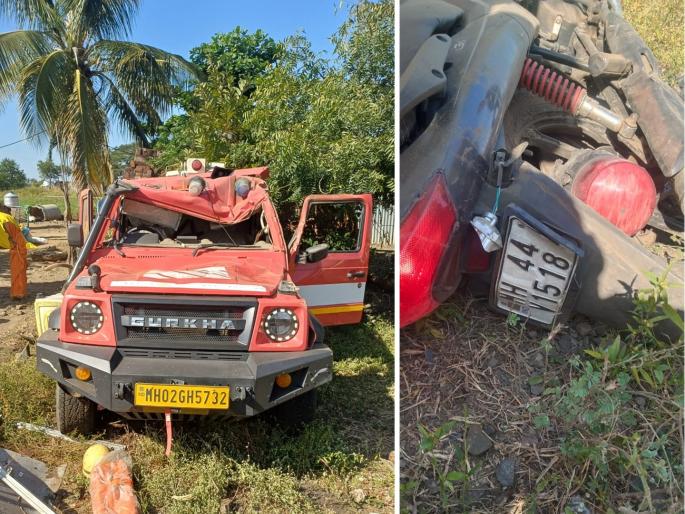 A vehicle in Ajit Pawar's convoy hits a two-wheeler; Husband, wife, two daughters seriously injured | अजित पवारांच्या ताफ्यातील वाहनाची दुचाकीला धडक; पती-पत्नी, दोन मुली गंभीर जखमी