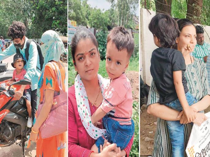 Talathi Exam: Enough of the 'housewife'; Now to become Talathi madam; Women stubbornly at the examination center for the 'second inning' | ‘हाऊसवाईफ’ पुरे; आता बनायचे तलाठी मॅडम; ‘सेकंड इनिंग’साठी महिलां जिद्दीने परीक्षा केंद्रावर Talathi Exam: Enough of the 'housewife'; Now to become Talathi madam; Women stubbornly at the examination center for the 'second inning' | ‘हाऊसवाईफ’ पुरे; आता बनायचे तलाठी मॅडम; ‘सेकंड इनिंग’साठी महिलां जिद्दीने परीक्षा केंद्रावर