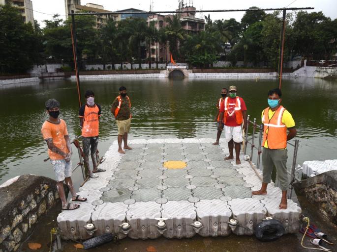 Immersion of Ganesh idol: 170 artificial lakes in Mumbai | गणेशमूर्तीचे विसर्जन : मुंबईत १७० कृत्रिम तलाव Immersion of Ganesh idol: 170 artificial lakes in Mumbai | गणेशमूर्तीचे विसर्जन : मुंबईत १७० कृत्रिम तलाव